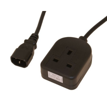 Power cable - IEC C14 plug - 13A socket - 2 metre